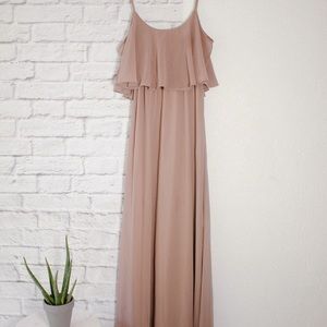 Show me Your MuMu Caitlin Ruffle, Maxi Dress. Dune